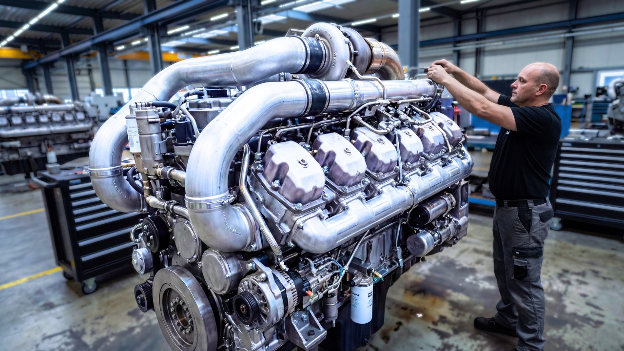 Man Fully Assembles MERCEDES TRUCK Engine Perfectly From Scratch | Start to Finish