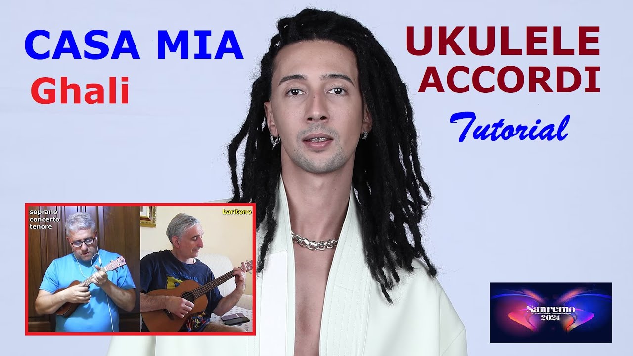 Casa Mia (Ghali) - UKULELE ACCORDI - Tutorial - Play Along