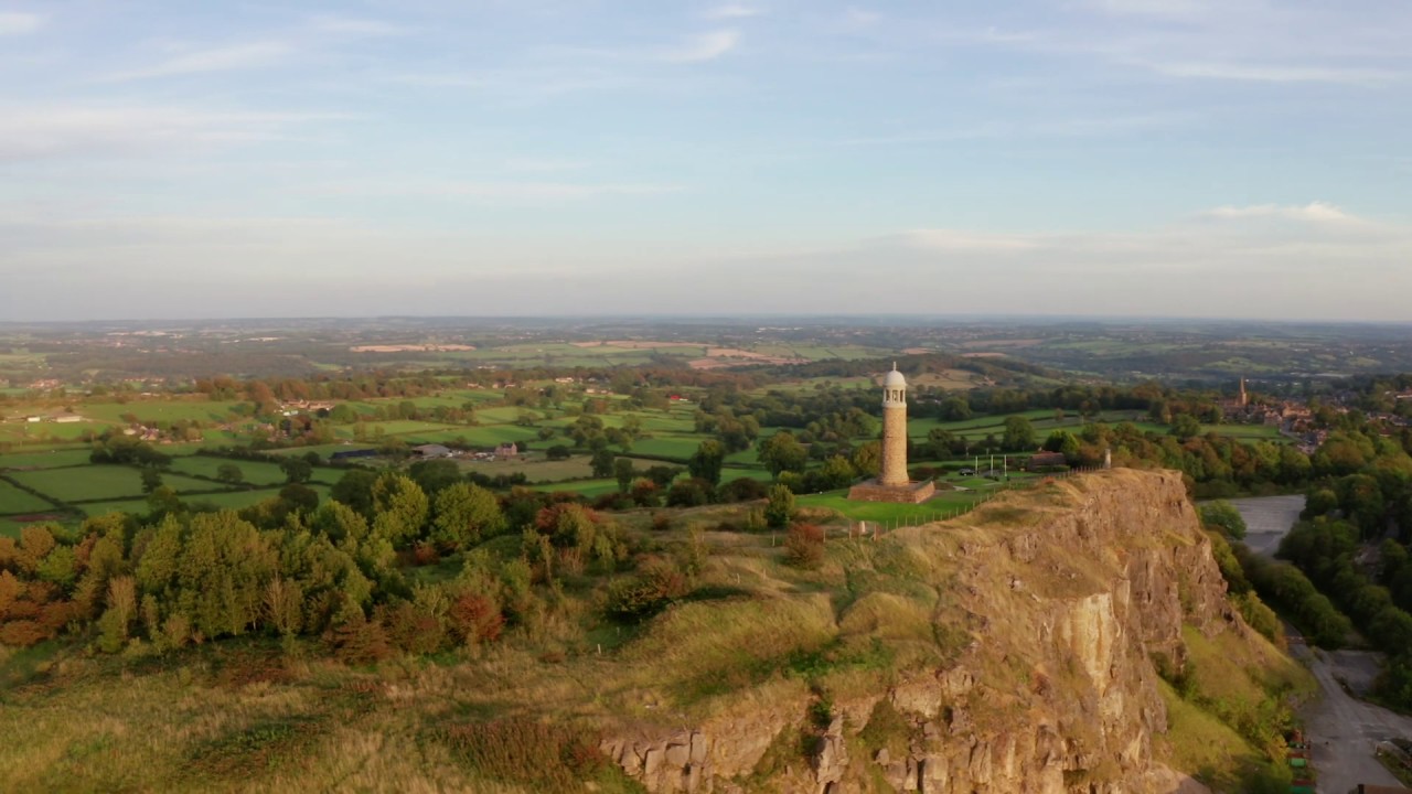 A beautiful and dramatic 360 degree  flight around the Crich Stand Memorial, Derbyshire