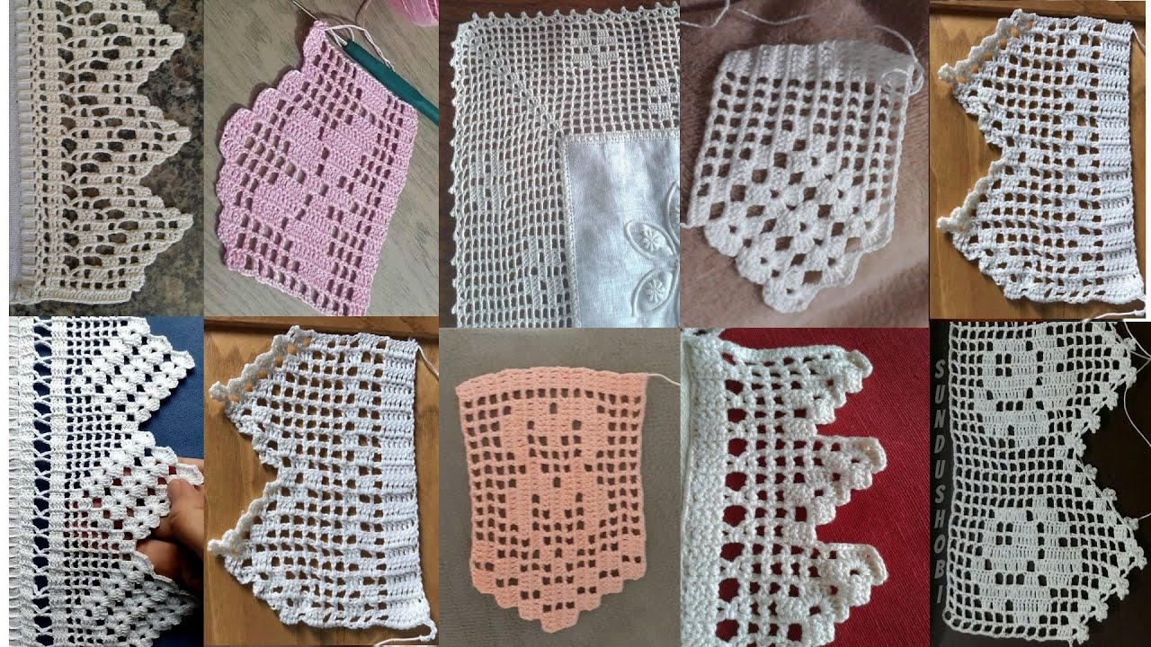 Crochet lace (wide border motifs)#crochet #crochetdesigns #crochetlace #crochetpatterns