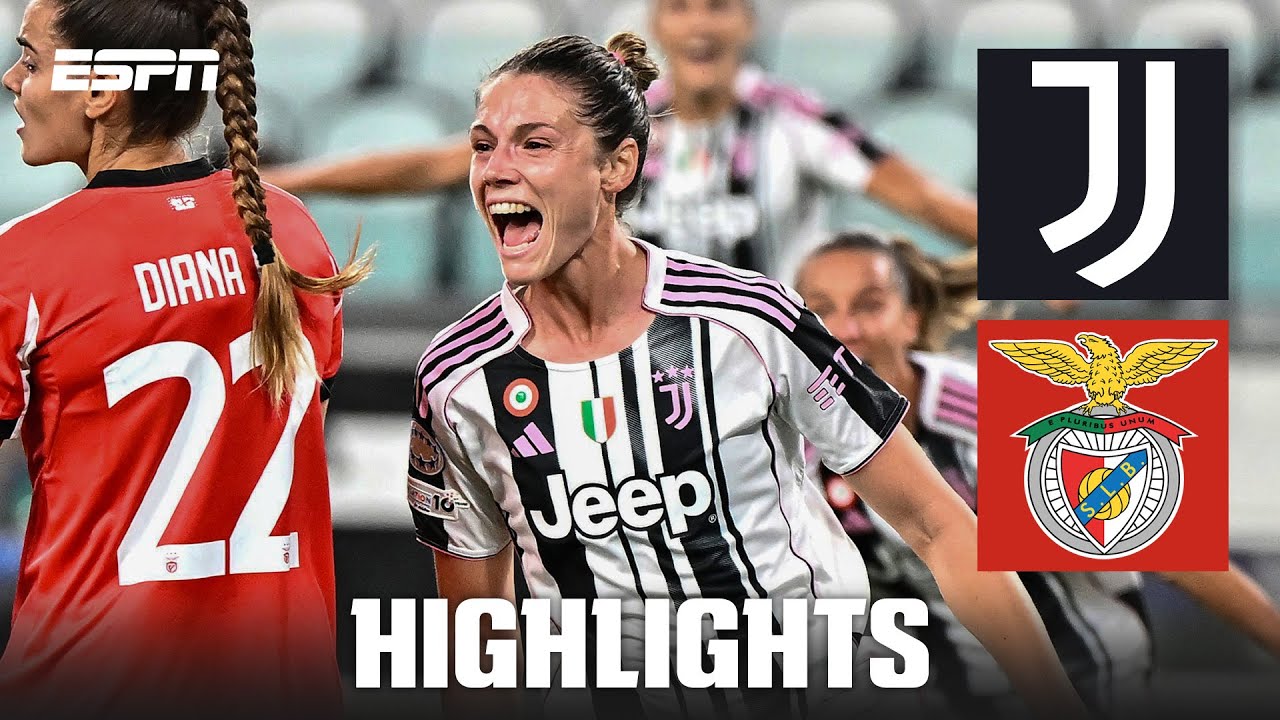 Salvai's double sees Juventus home vs. Benfica | UEFA Women's Champions League Highlights