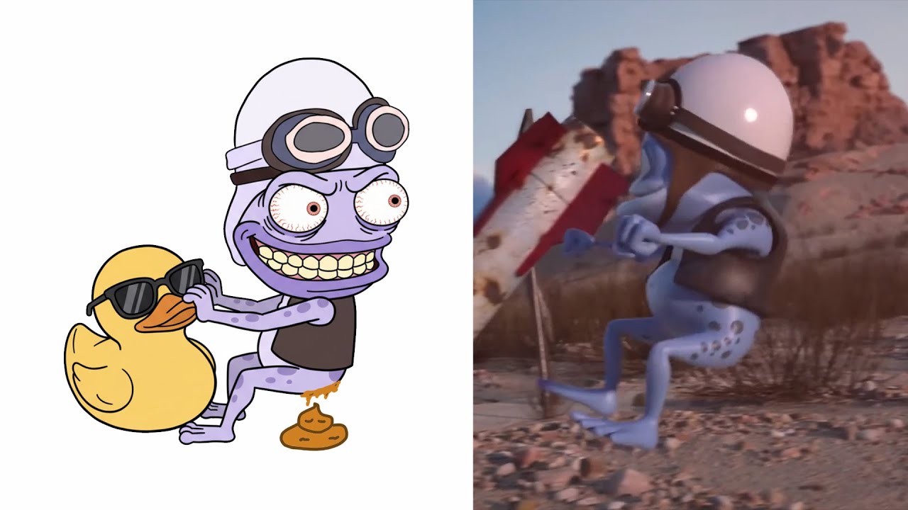 Crazy Frog  - Axel F - Tricky -  Funny Drawing Meme Song