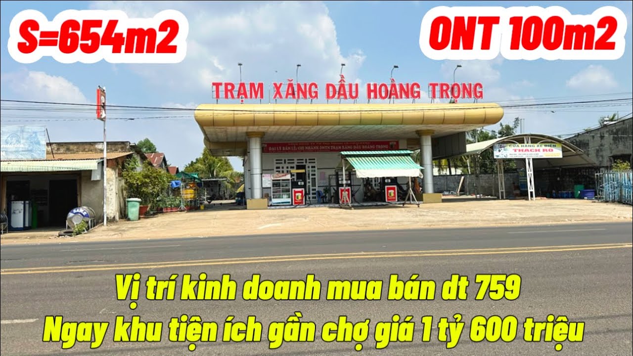 Cần bán vị trí kinh doanh mua bán đường DT 759.DT 10x66x100tc giá 1 tỷ 600 triệu 