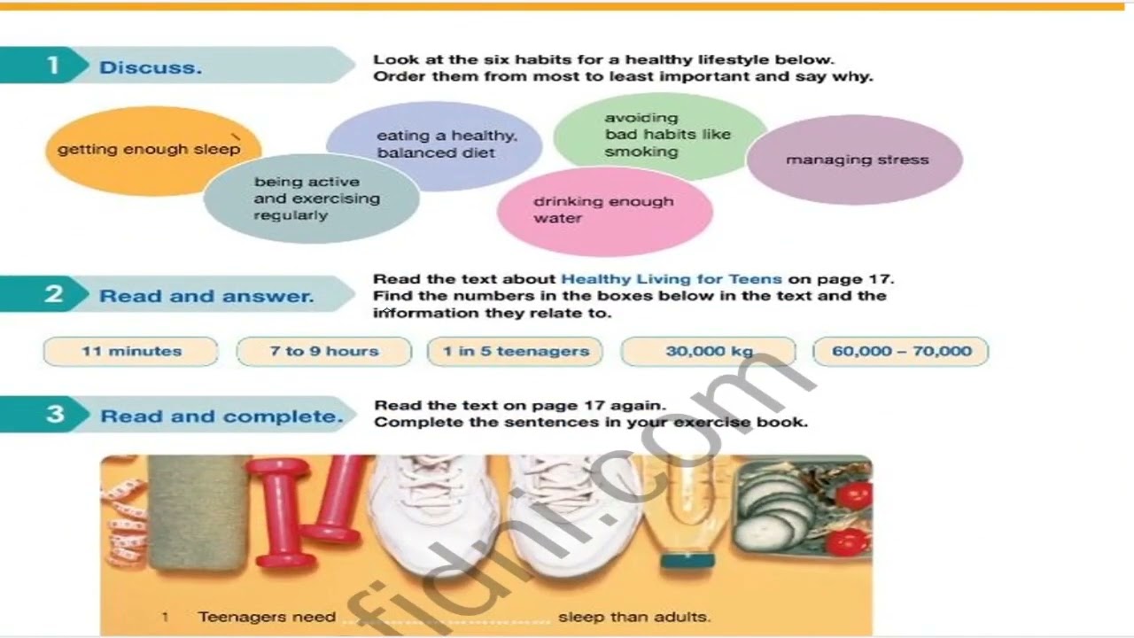حل اسئلة و شرح الوحدة الثانية Healthy life style كتاب اللغة الانجليزية الصف العاشر المنهاج العماني