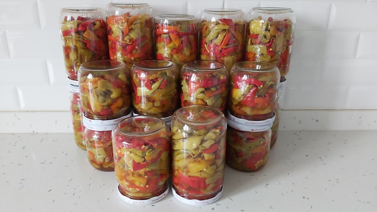 KIŞLIK KONSERVE DOMATESLİ BİBER KIZARTMASI AZ YAĞLI EFSANE LEZZET KIŞA HAZIRLIK