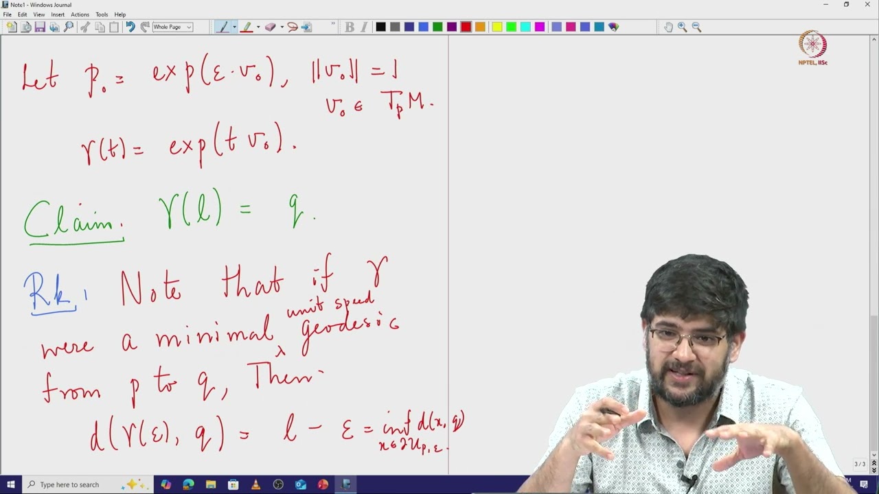 Lec 42 The Hopf-Rinow Theorem (Contd.)