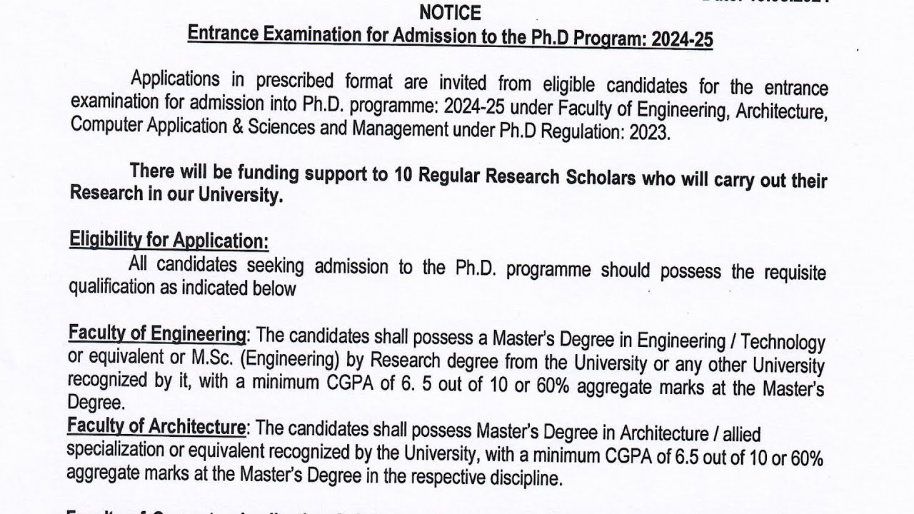 PhD Admission 2024 // Biju Patnaik University of Technology // Odisha