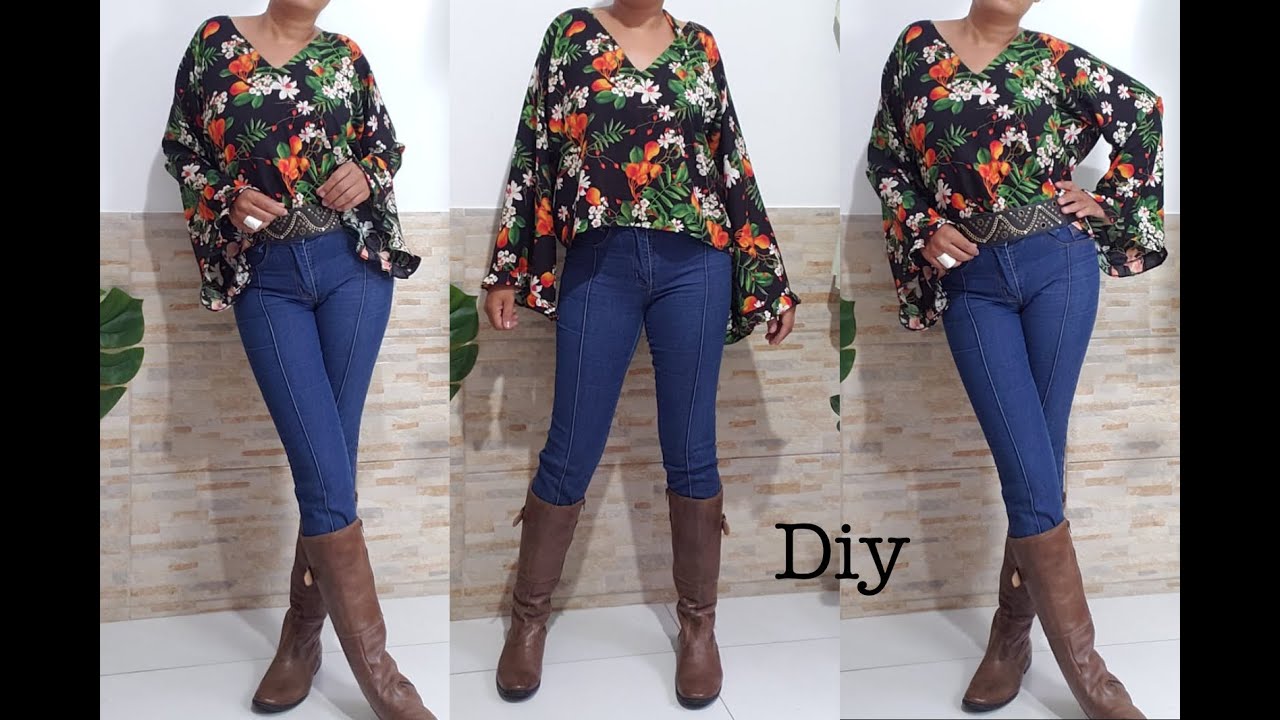 BLUSA FLARE MANGA LONGA
