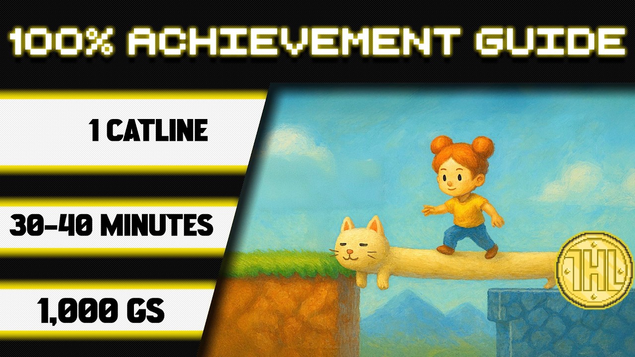 1 CatLine 100% Achievement Walkthrough * 1000GS in 30-40 Minutes *