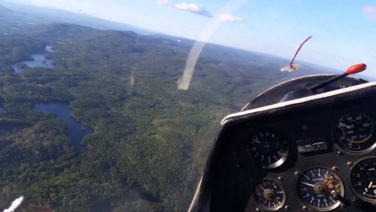 Akrobatikk med seilfly - Acrobatics with glider plane.