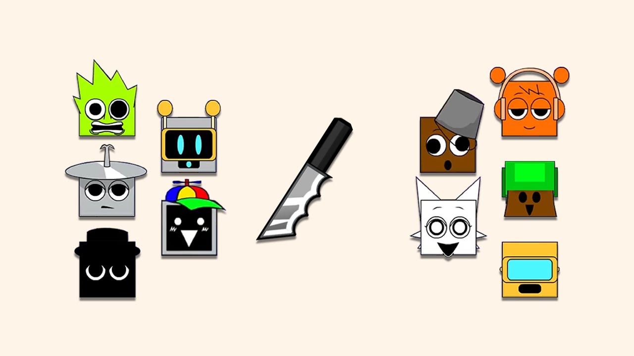 Sprunki Square League - Battle Royale - Knife Arena