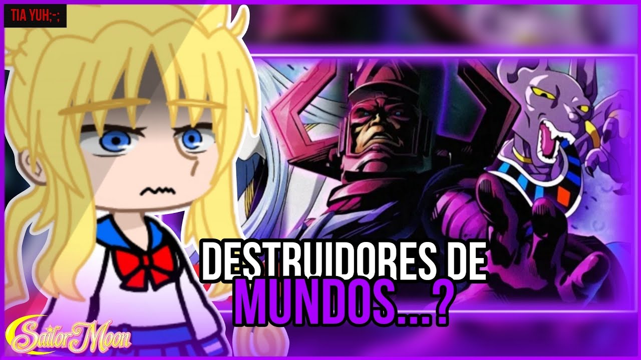 sailor moon react ao rap da Kaguya, bills e galactus - destruidor de mundos |7 minutoz| (gacha club)