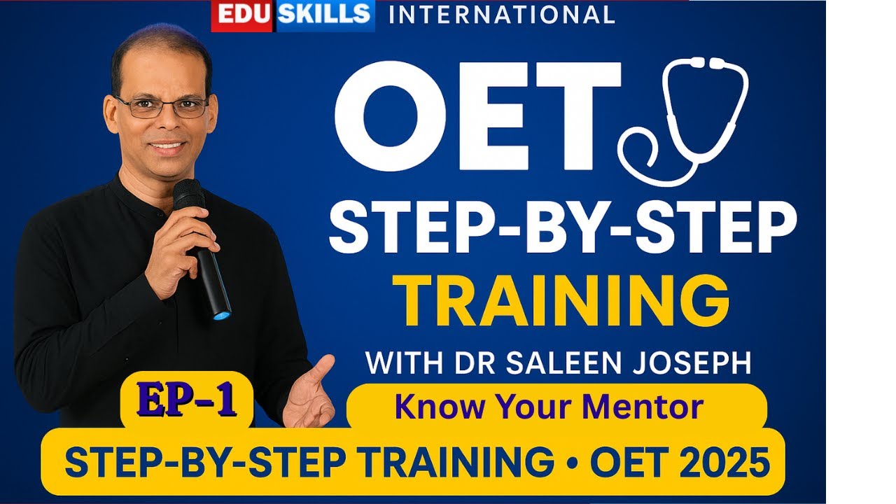 Edu Skills OET: Episode - 1: Know our Mentor: Dr Saleen Joseph: By Soumya Syam:  OET made easy