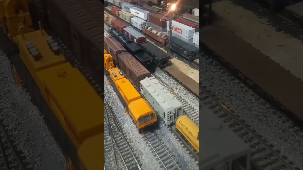 MODEL RAILROAD,sorting,classification,staging yard. #model # Railroad #trains #shortsfeed