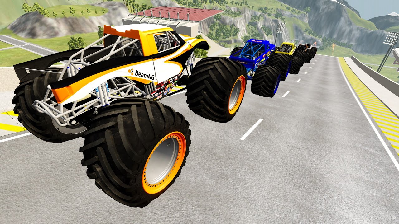 Epic High Speed monster trucks jumps Big & Small # 03 | CAR Stunt