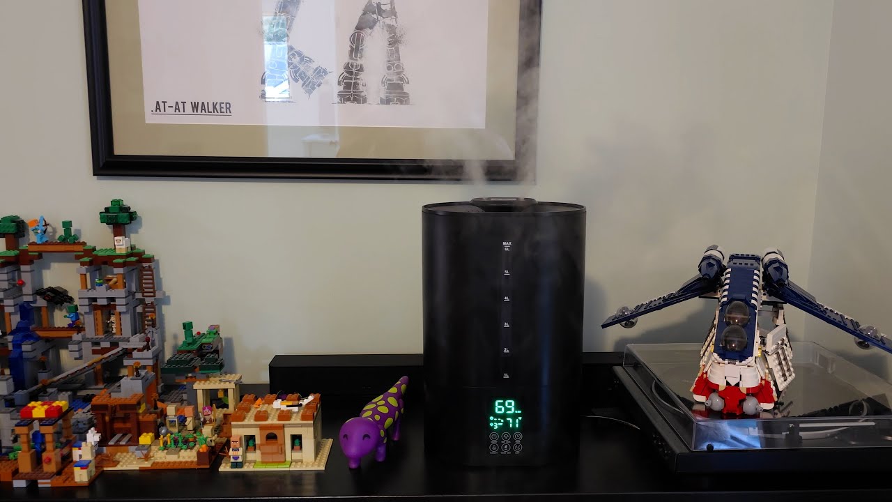 COOLFIQU 6L Humidifiers for Bedroom Large Room Home, Cool and Warm  Humidifier with Adjustable Mist