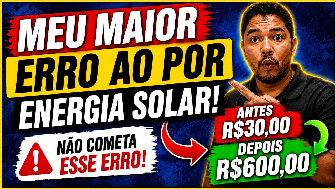 Meu MAIOR ERRO ao por energia solar