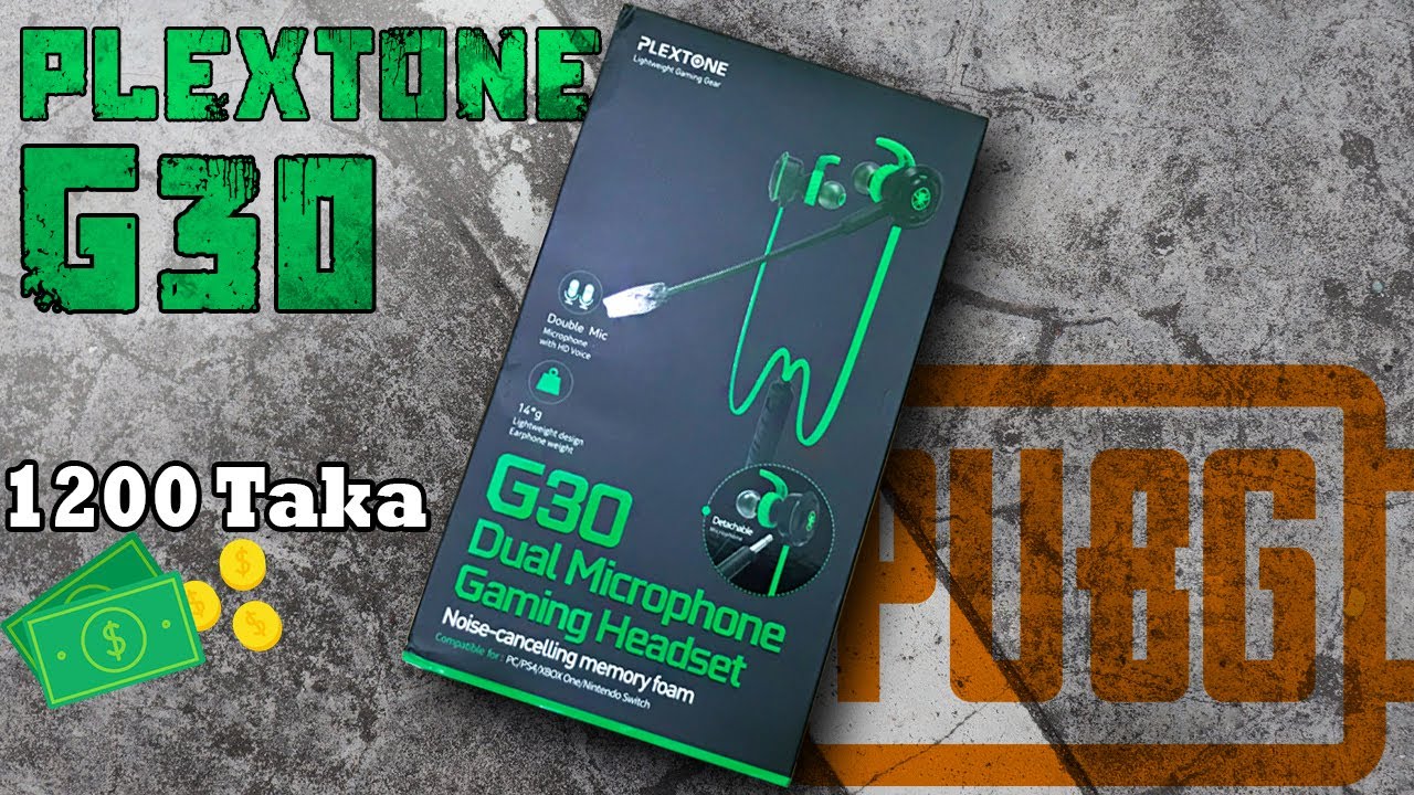 BEST Gaming Earphone for PUBG UNDER 1500 TAKA!? || Plextone G30 Review (BANGLA)