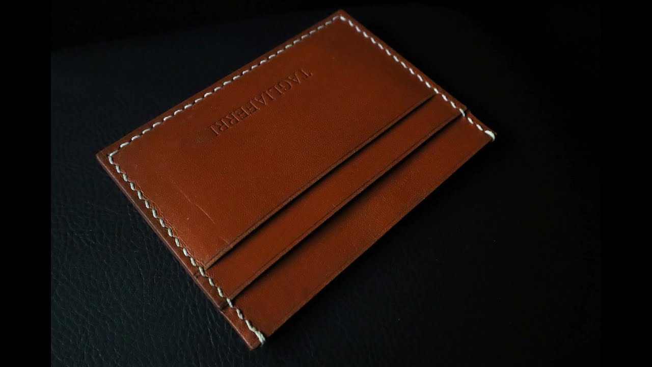 FREE PATTERN + EASY TO MAKE CARD HOLDER V2 - ASMR SOUDNS LEATHER CRAFT