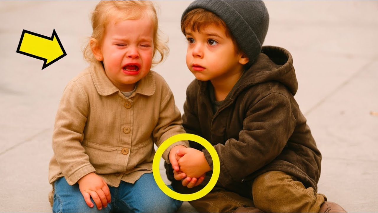 MENDIANT CONSOLE FILLETTE QUI PLEURE… PÈRE MILLIONNAIRE OBSERVE TOUT