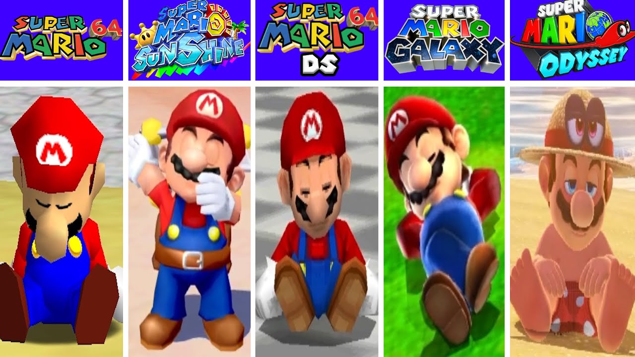 Ultimate Evolution Of Super Mario Sleeping in Super Mario Games (1996-2024)