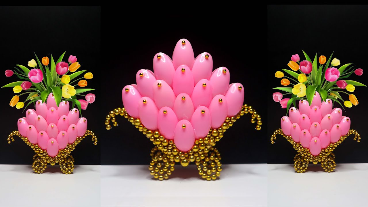 New Design Flower Vase from Plastic Spoons | Ide kreatif vas bunga sendok plastik