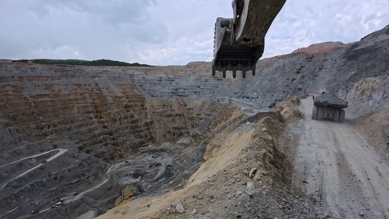 Cabin View Liebherr R9300 Excavator Amazing Machine in Action