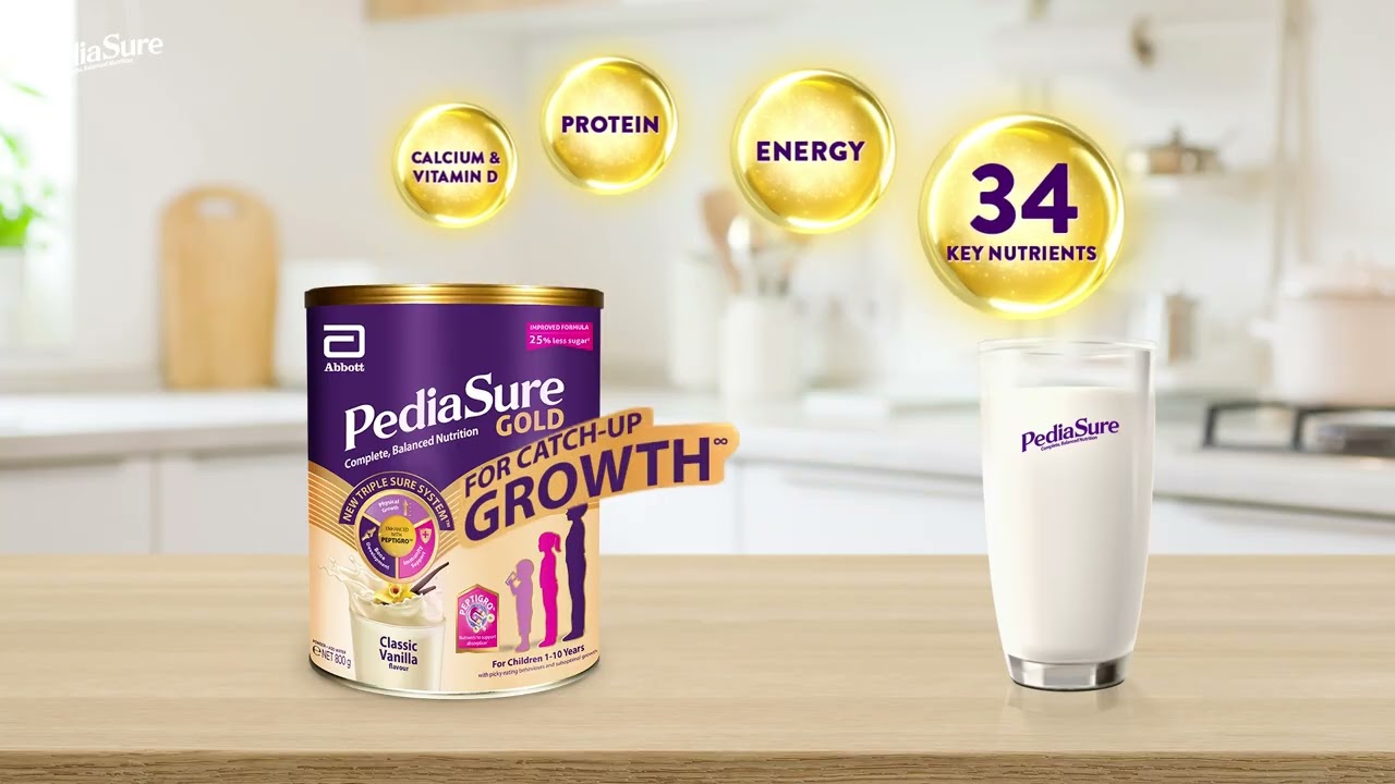 Choose PediaSure&reg; Gold for kid&rsquo;s catch-up growth&infin;