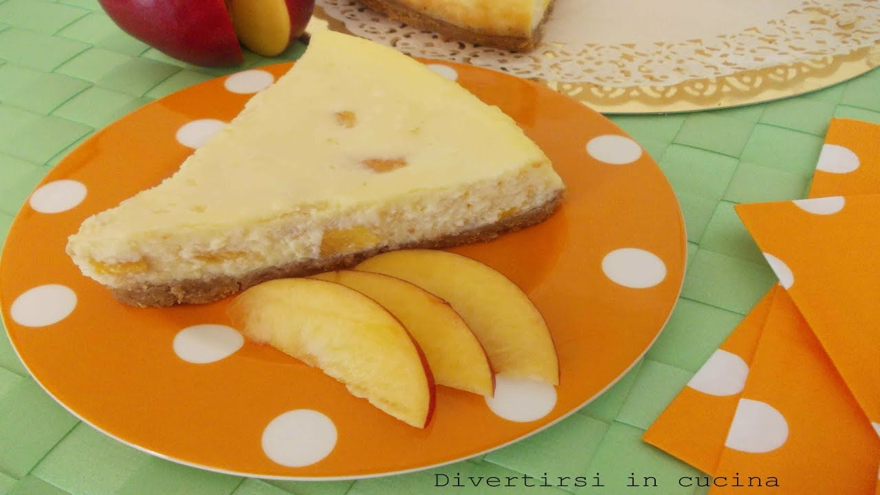 Cheesecake ricotta e pesche