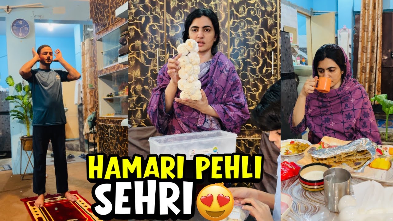Hamari pehly rozy ki pehli sehri 🥰 Apni helper k liya Rashan ka intezam kiya 🙏Frozen item ki packing