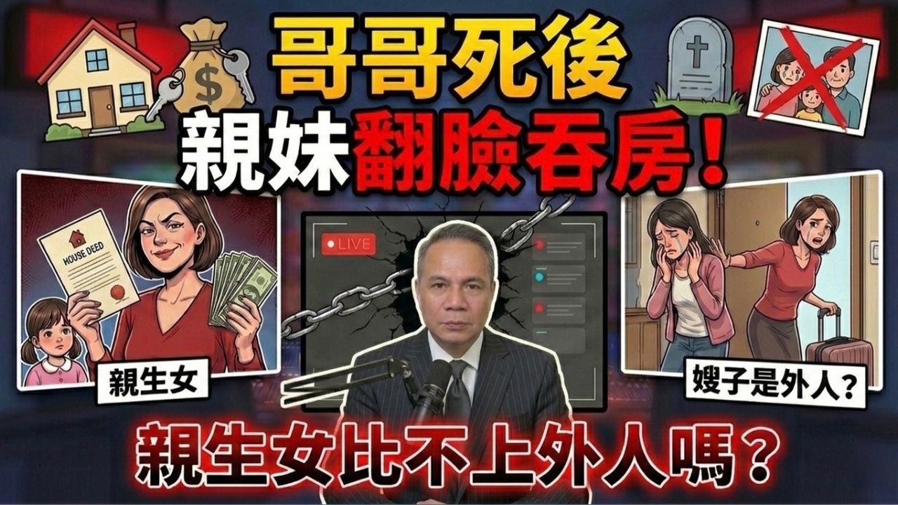 哥哥掏錢買房給她，死後她竟翻臉不認嫂：親生女比不上外人嗎？