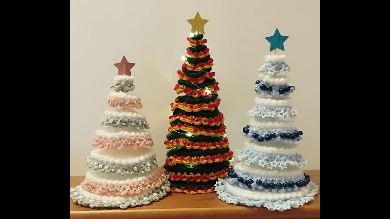 Árbol de navidad en crochet tejido plano tutorial fácil