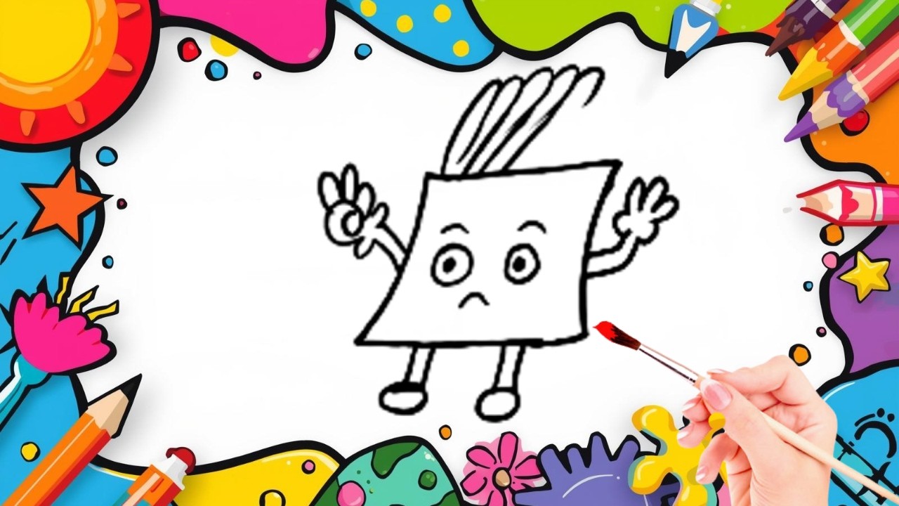 How To Draw cute Spongebob  Drawing, Painting & Coloring For Kids and Toddlers_🌈🎨 🐋