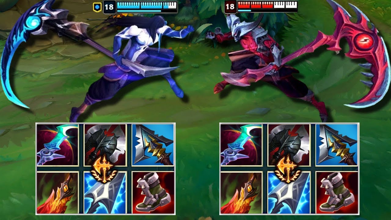 RED KAYN vs BLUE KAYN SAME BUILD FIGHTS & Best Pentakills!
