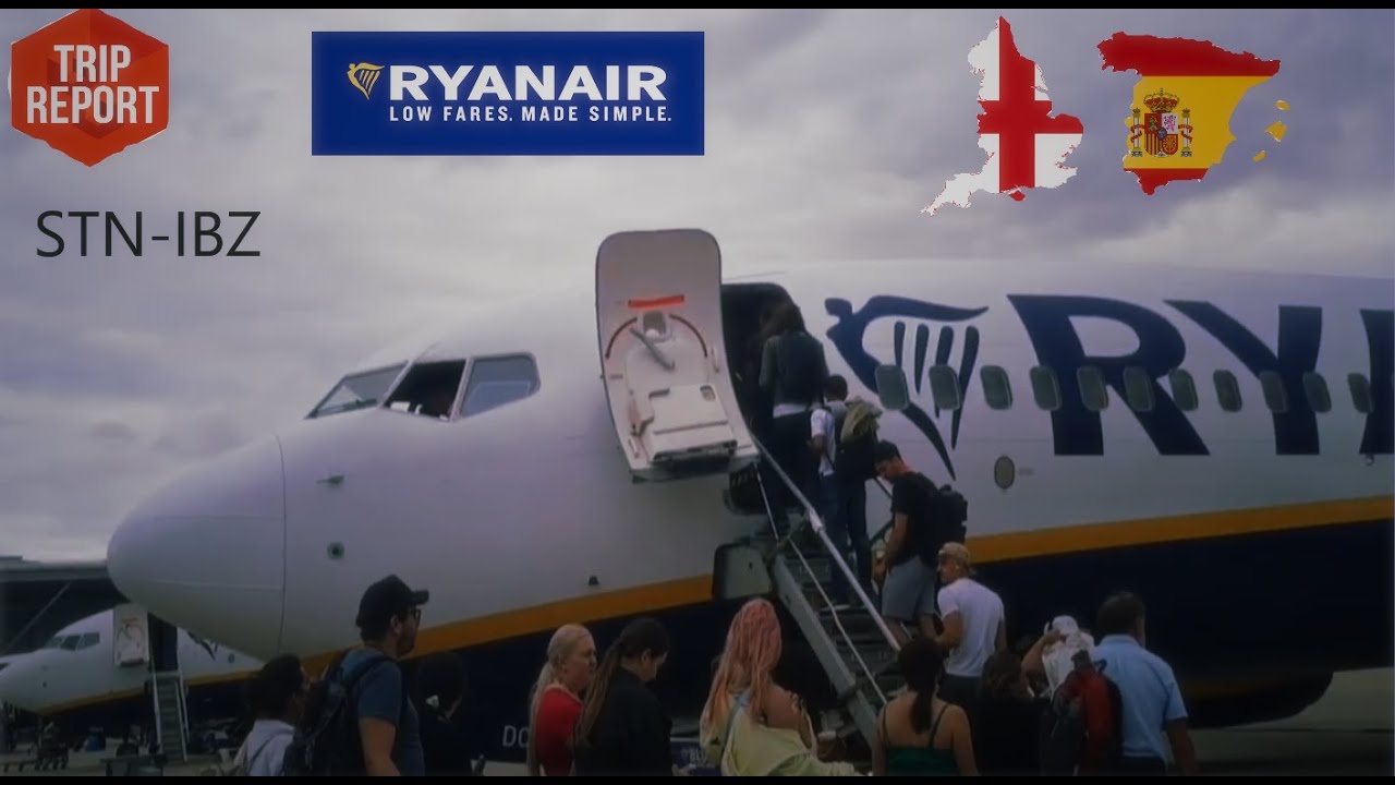 FLIGHT REPORT - LONDON STANSTED TO IBIZA - RYANAIR 737-800 - AIRCRAFT CHANGE !