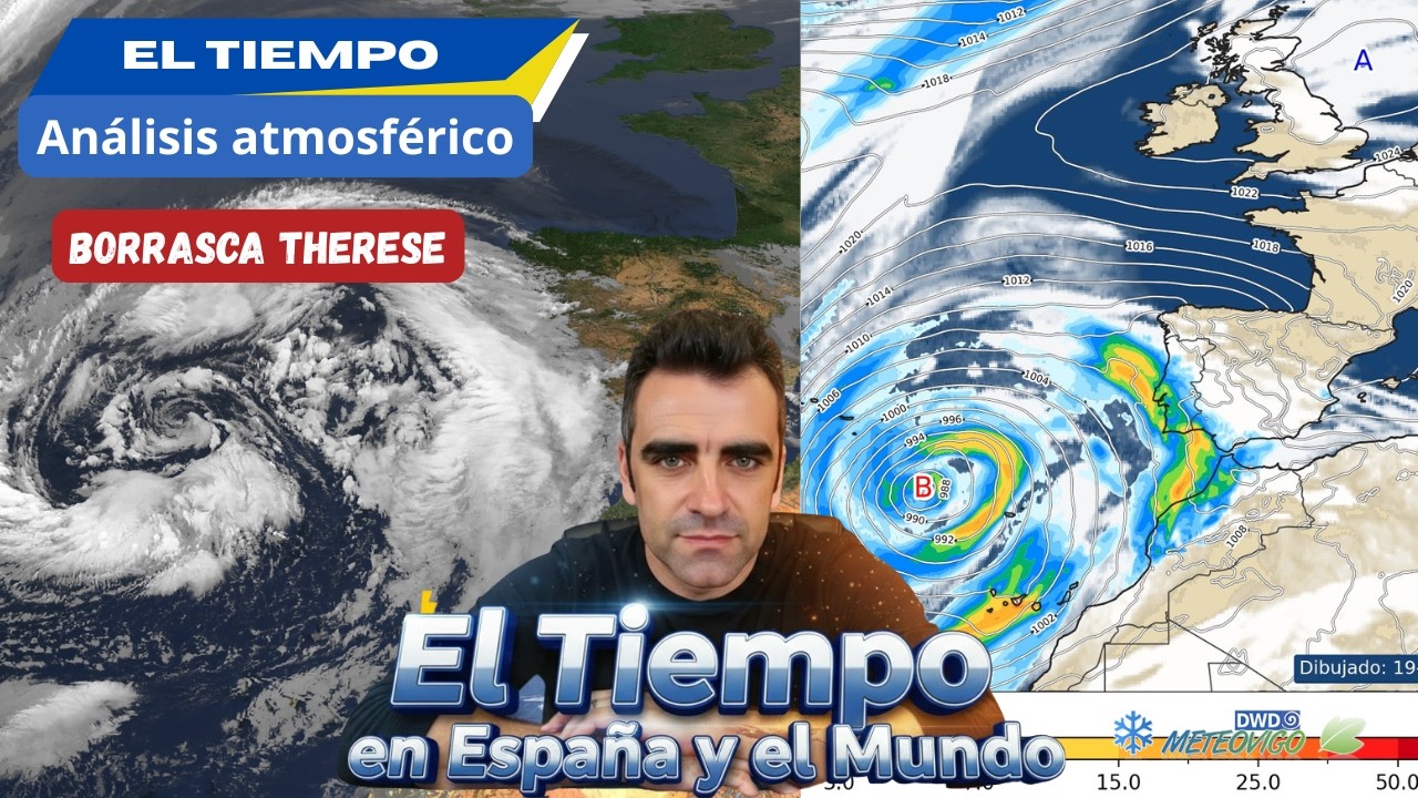 BORRASCA THERESE 🌀​ y su impacto en ESPA&Ntilde;A: As&iacute; va a descargar su lluvias y vientos