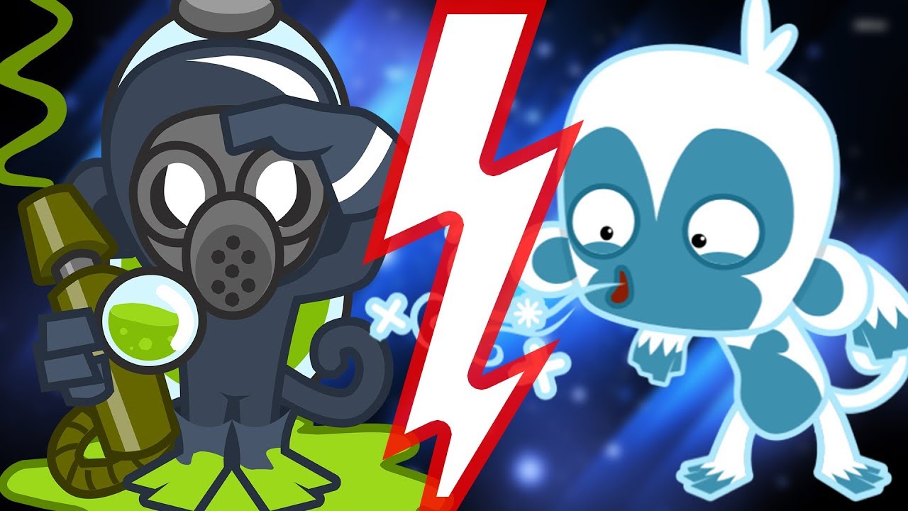 MAŁPKA Z KLEJEM Vs ZAMRAŻAJĄCA MAŁPKA! - BLOONS TD BATTLES #29
