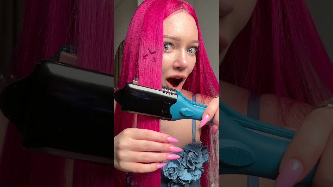 3D HAIR IRON, omg it works😳😳😳 #beauty #unboxing #hair