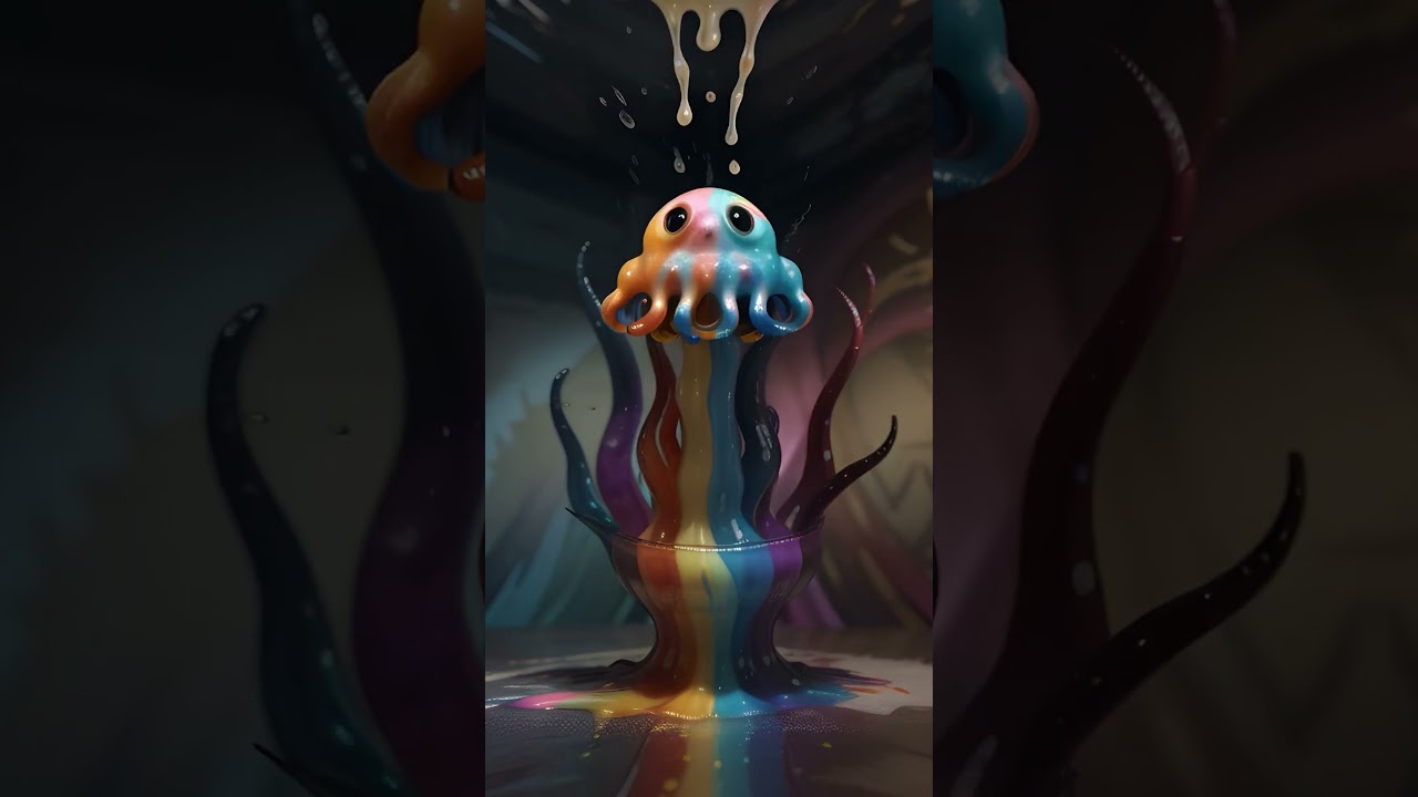 The Octopus Rainbow Squid AI video!! #aimovie #aivisualization #aiart #aiexploration