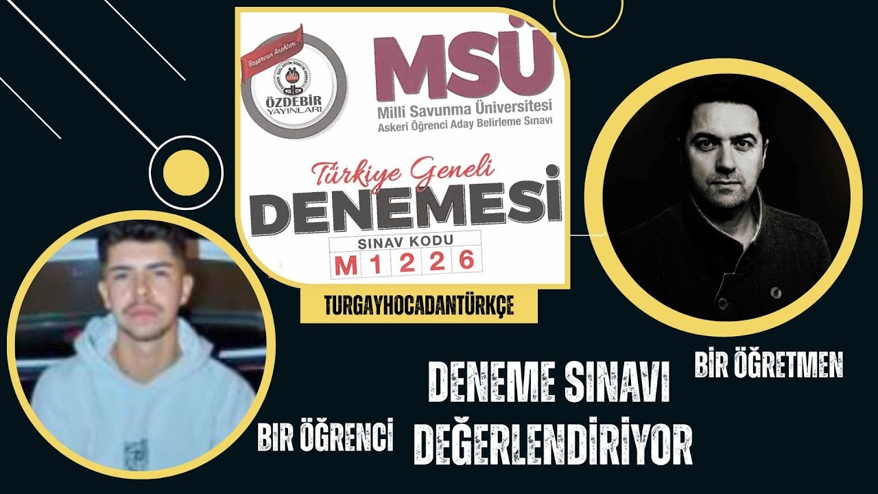 ÖZDEBİR yay MSÜ  TG DENEME SINAVI ANALİZİ 
