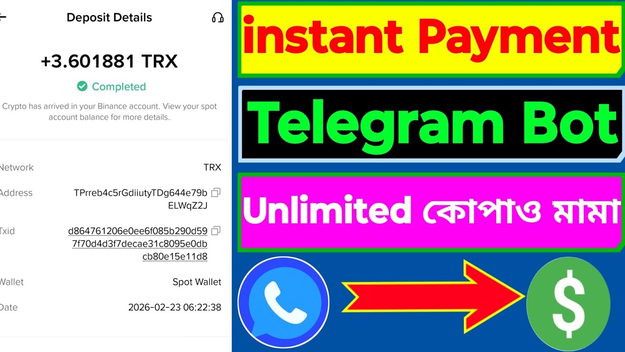 instant payment telegram bot | instant payment earning apps | #crypto 
