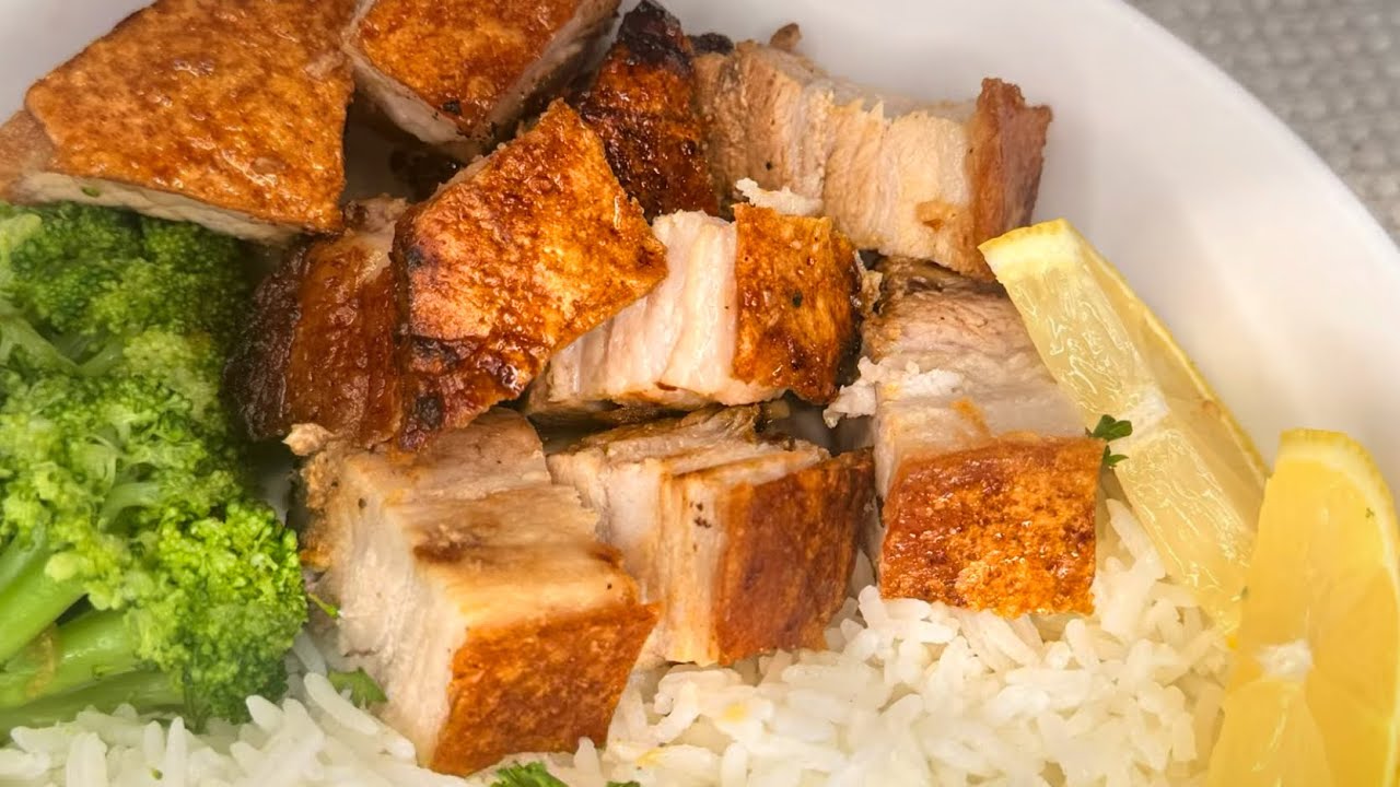 This Air Fryer Pork Belly Is INSANELY Crispy | #airfryer #porkbelly #better than takeout 