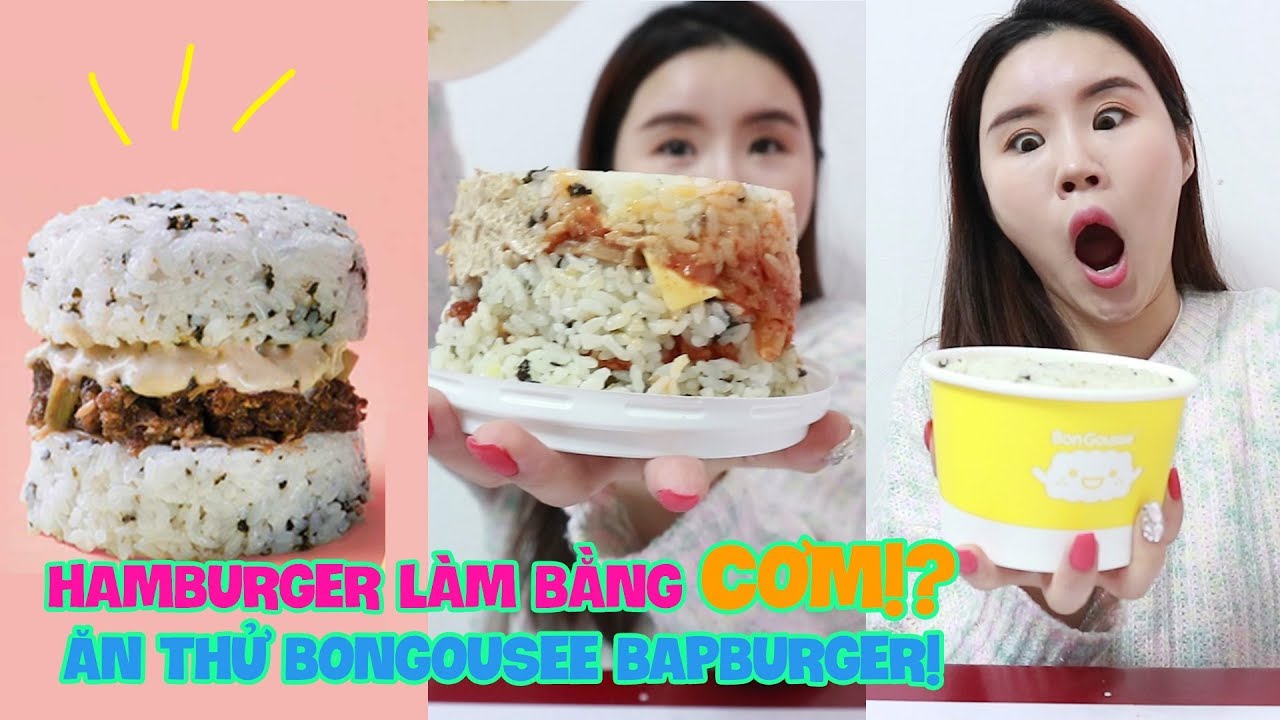 HAMBURGER LÀM BẰNG CƠM!? ĂN THỬ BONGOUSSE BAPBURGER!🍔+🍚