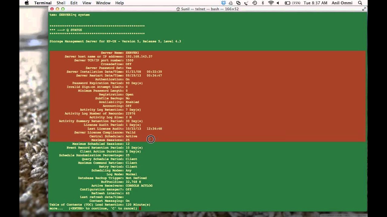 How to check Tivoli Storage Manager (TSM) Health Status - tsmtutorials.com