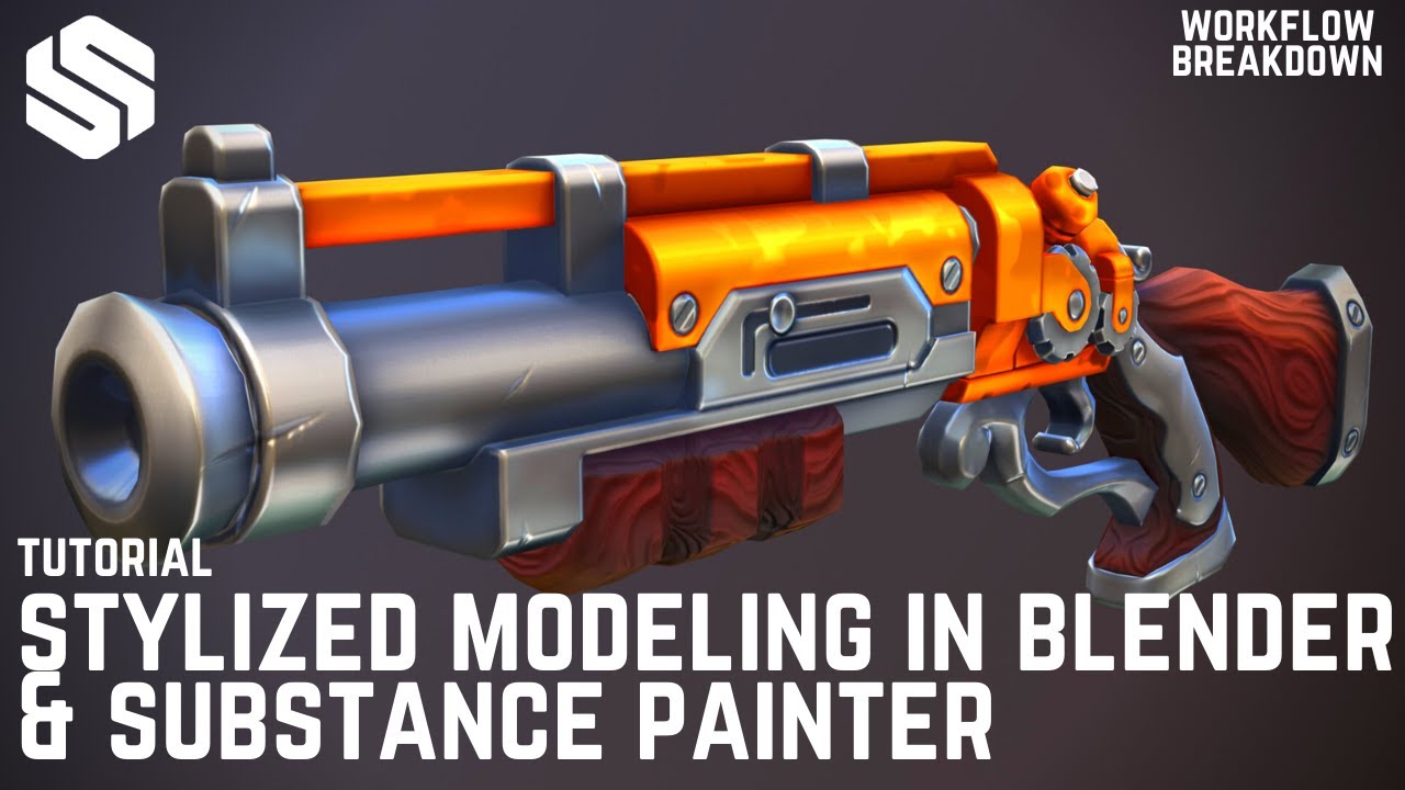 STYLIZED Shotgun in Blender and Substance Painter with Breakdown