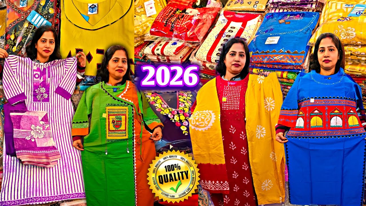 KURTI 💛১পিস করে বেলঘরিয়াতে🔴 Letest Kurti Wholesale Market Kolkata Barabazar 🩵 Cotton Boutique Kurti