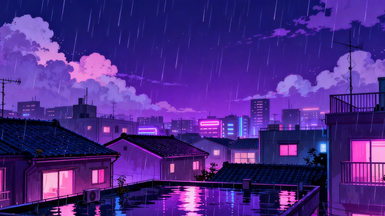 Rainy Tokyo Streets ☕ Chill Lofi | 深夜の集中BGM