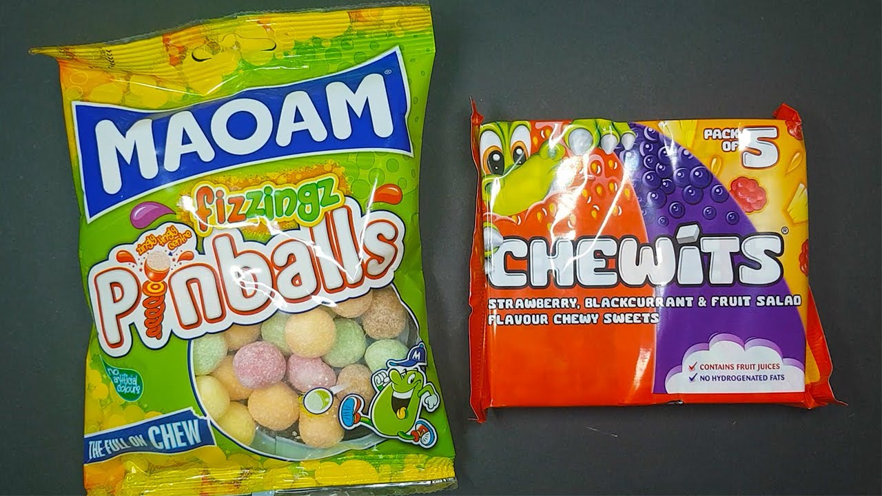 MOAM and CHEWITS Candy Unboxing with STRAWBERRY, ORANGE and BLACKCURRANT + COLOR CANDY
