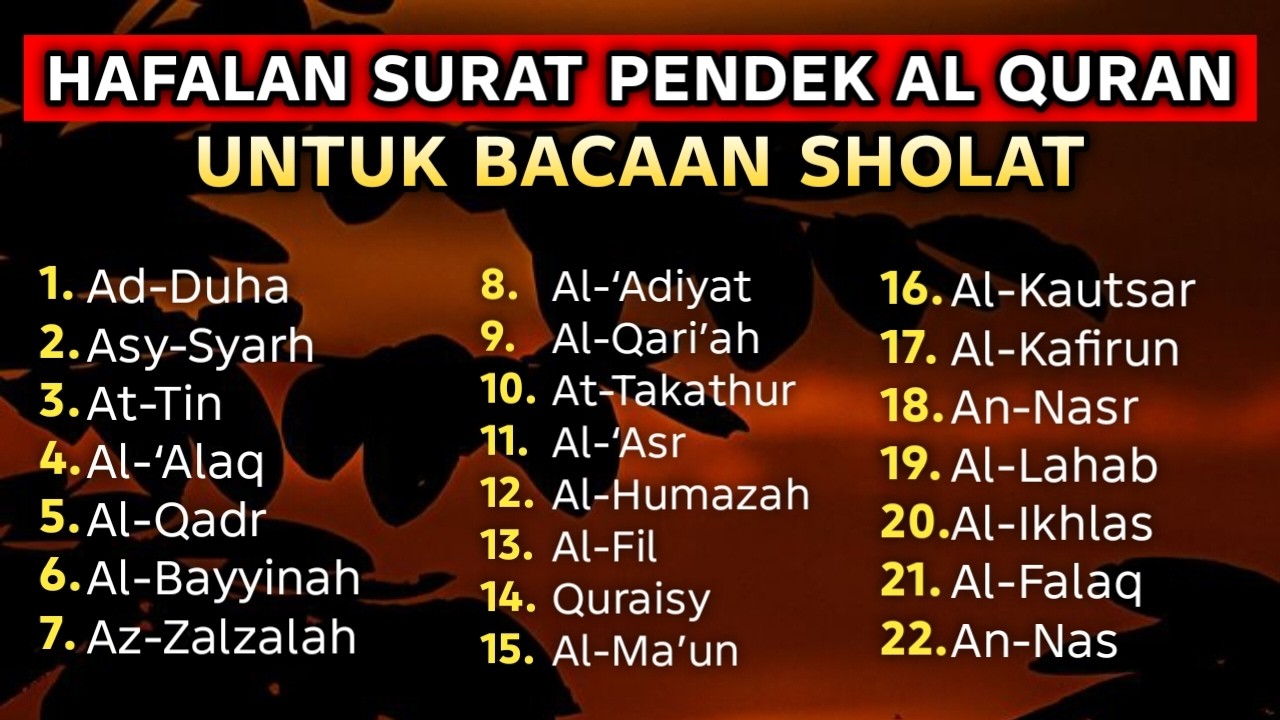 Surat Pendek Merdu untuk Sholat – Murottal Hafalan yang Menenangkan Hati