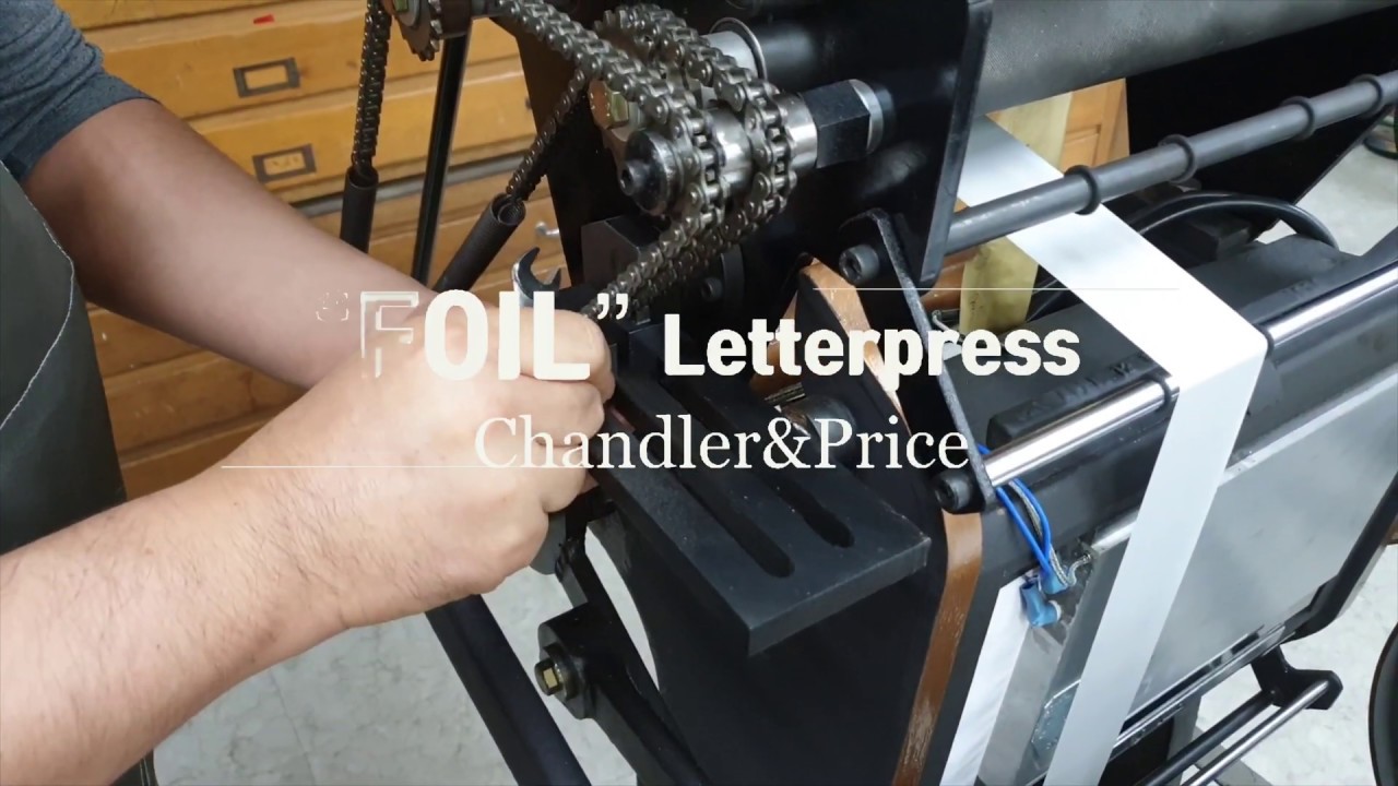 Chandler & Price foil Letterpress printing equipment introduction video.